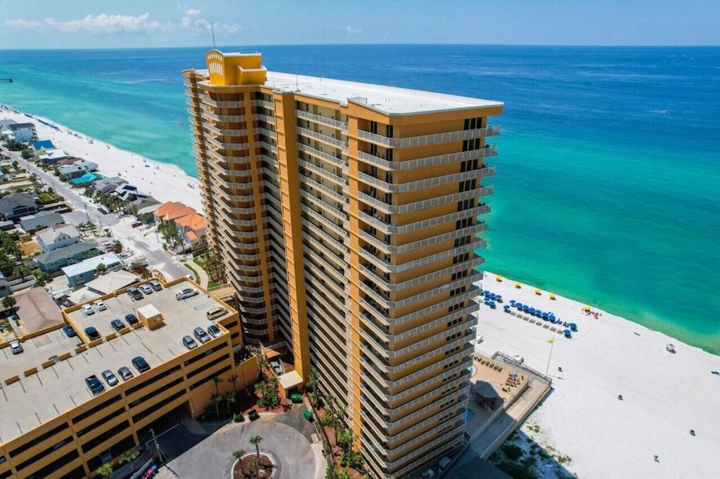 Treasure Island 707 - Gulf Front, Sunset Views, Heated Resort Pool & Hot Tub! Panama City Beach Bagian luar foto